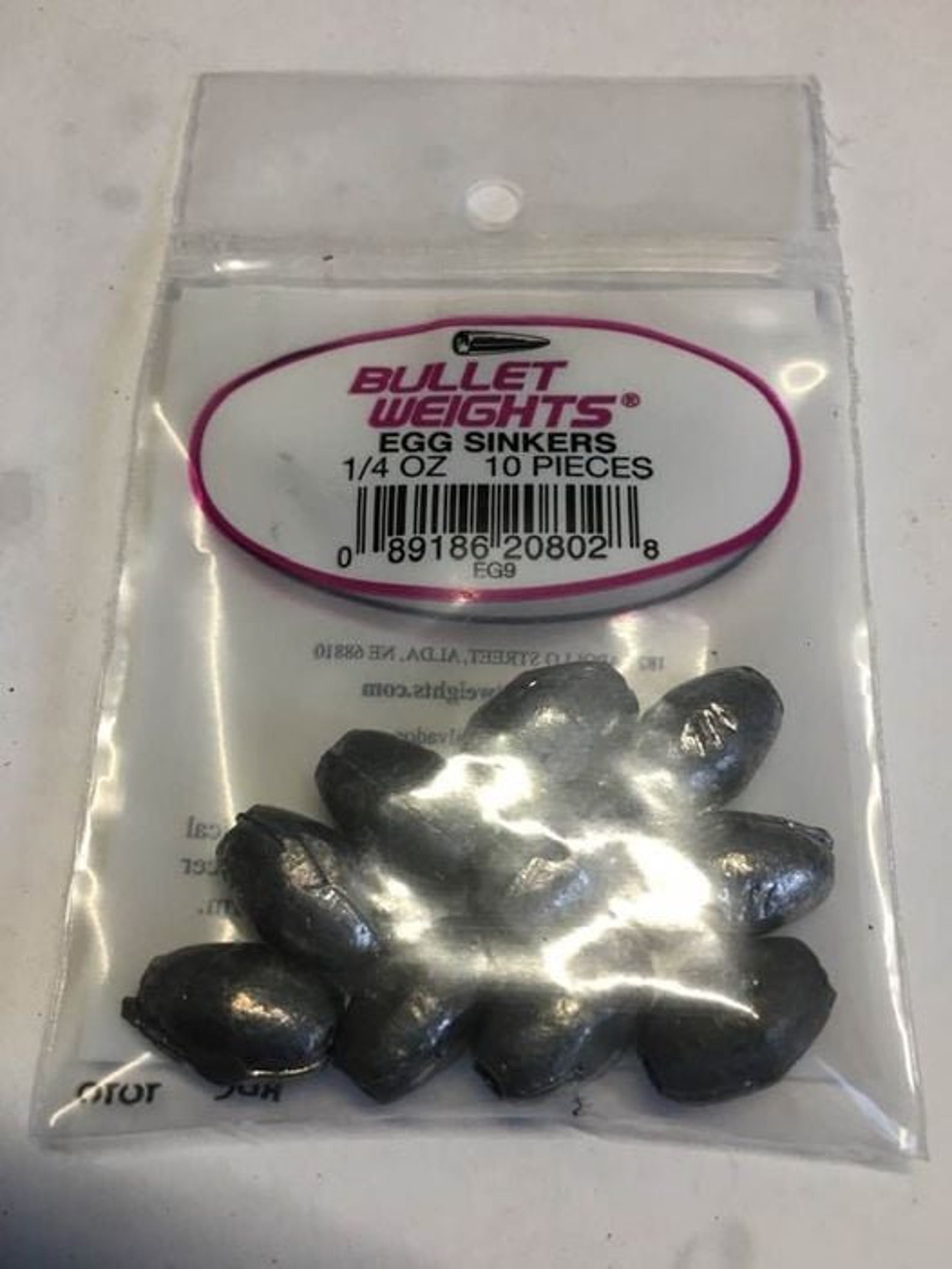 1/4 Oz Egg Sinkers 10 Pieces per Bag Etsy