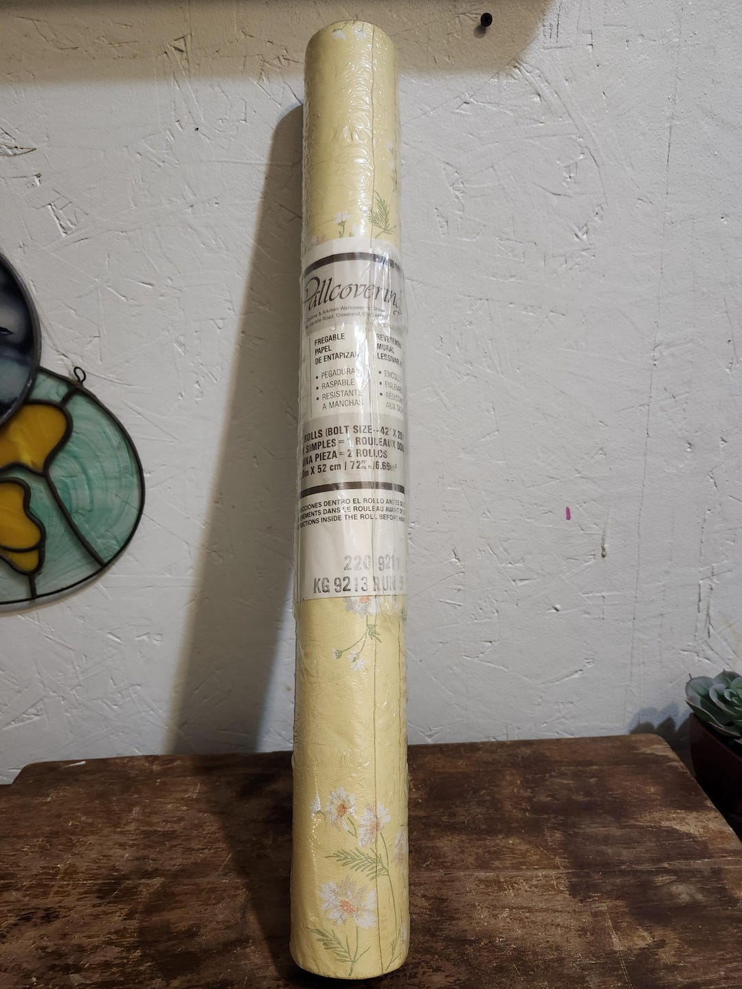 Vintage Collins & Aikman Floral Yellow Wallpaper Double Rolls Lot of 2 ...