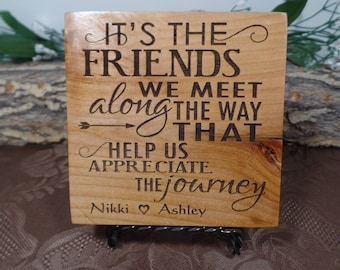 Custom Personalised Friends Plaque Besties Metal Sign Journey Photo Gift