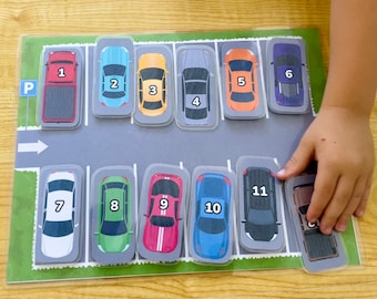Jogo de Estacionamento com Cores e Números - DOWNLOAD DIGITAL EM PDF - Educação Infantil