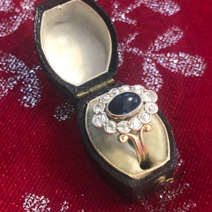 Antique Leather Ring Box
