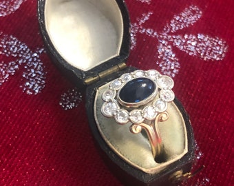 Antieke lederen ringdoos