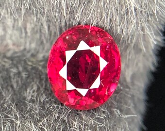 Rubí, 0,60 quilates, color rojo natural sin calentar, de Mozambique
