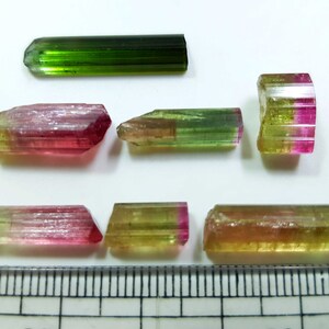 34 Carats Amazing Bi-Color Terminated Tourmaline Paprock Crystals @ Afghanistan