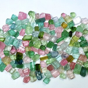 150 Carats Amazing Transparent Party Color Tourmaline Rough Small Crystals @ Afghanistan