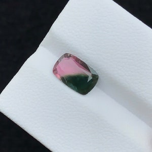 1.35 Carats Amazing Bi Color Transparent Tourmaline Gemstone From Afghanistan