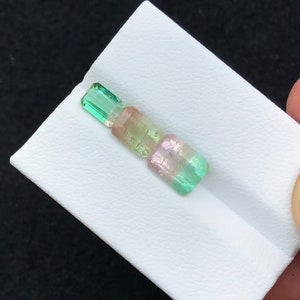 4.75 Carats Amazing Bi Color Transparent Tourmaline Gemstone From Afghanistan