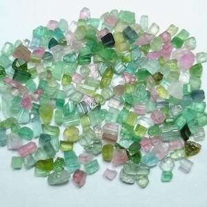 200 Carats Amazing Transparent Party Color Tourmaline Rough Small Crystals @ Afghanistan