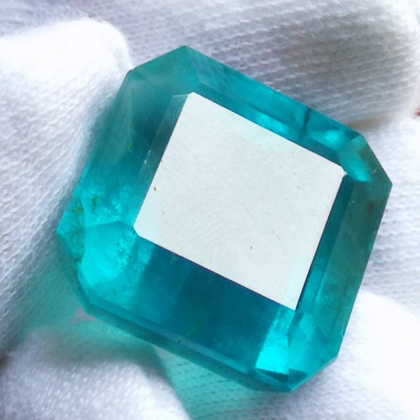 43 Carats Natural Huge Size Blueish Transparent Slightly Included Fluorite Gemstone From Afghanistan