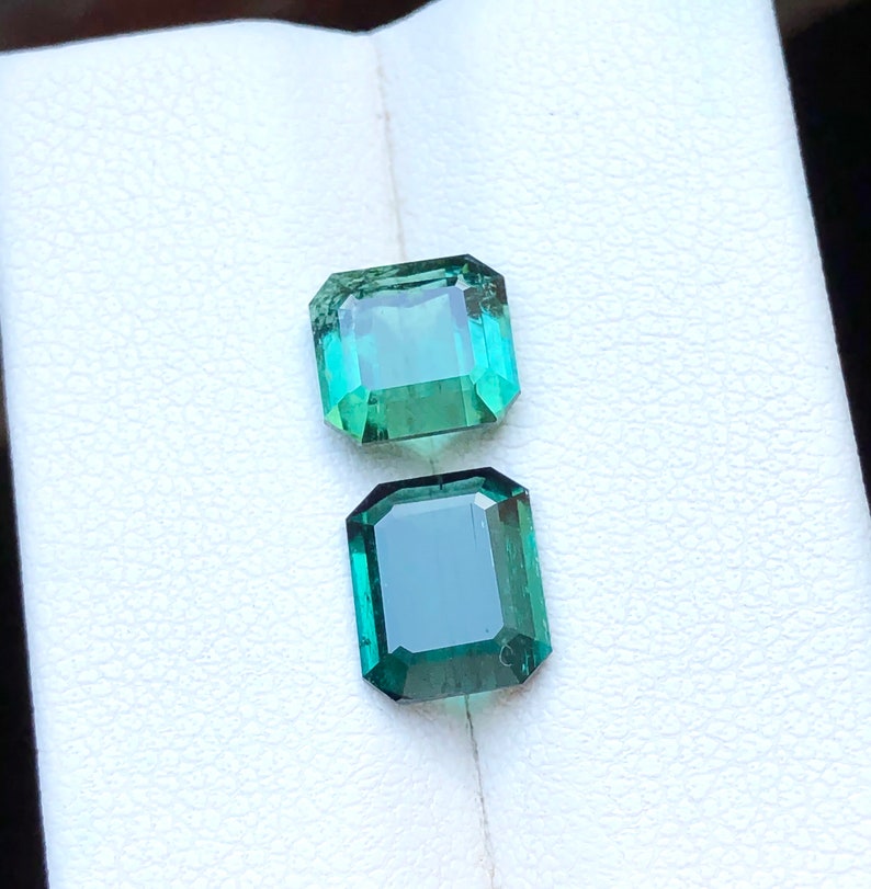 3.60 Carats Natural Blue /& Green Transparent Tourmaline Gemstones Parcel 2 Pieces from Afghanistan