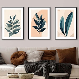 Botanical Wall Art Set: Boho Terracotta Prints (Digital Download)