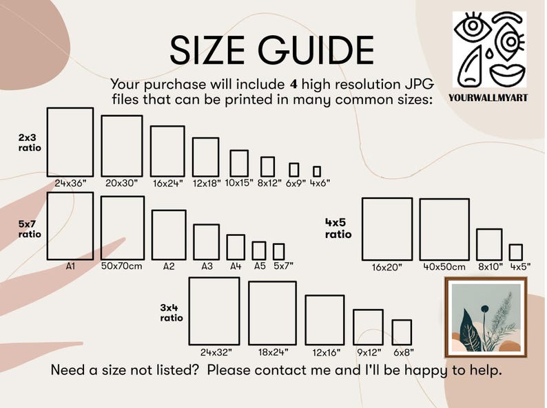 Japanese Woman Line Art Print Set: Boho Modern Decor (digital Download ...