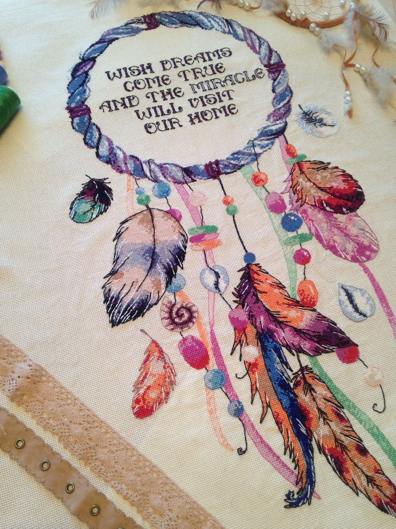 Dream Catcher Cross Stitch Digital Pattern PDF | Etsy