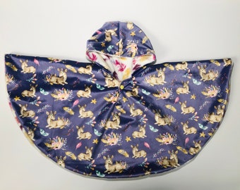 Reindeer and Plaid wheelchair friendly Infant Bee Seated Car Seat Poncho