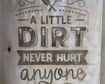 Handmade wooden wall hanging - House or Garden shed sign