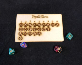 RBCBasics D&D Spell Tracker, Laser Cut Dungeons and Dragons Spell Tracker