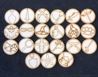 RBCBasics 21 Peice Extra Classes Dungeons and Dragons/Pathfinder Gaming Token Set