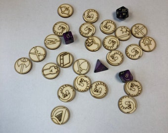 RBCBasics Core 24 Piece Dungeon and Dragons Gaming Token Set