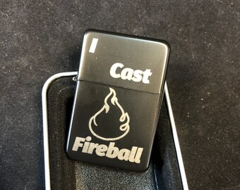 I Cast Fireball, Dungeons and Dragons Laser Engraved Lighter