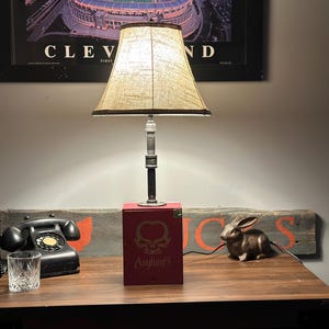 Handmade Cigar Box Ironworks Table Lamp Table lamp-Desk lamp-Edison Steampunk lamp-Rustic home decor-Gift for men-Farmhouse decor