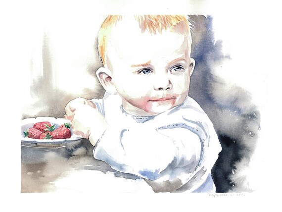 Portrait Personnalise Bebe Portrait A Laquarelle Realiste Etsy Portrait Personnalise Bebe Portrait A Laquarelle Realiste Etsy