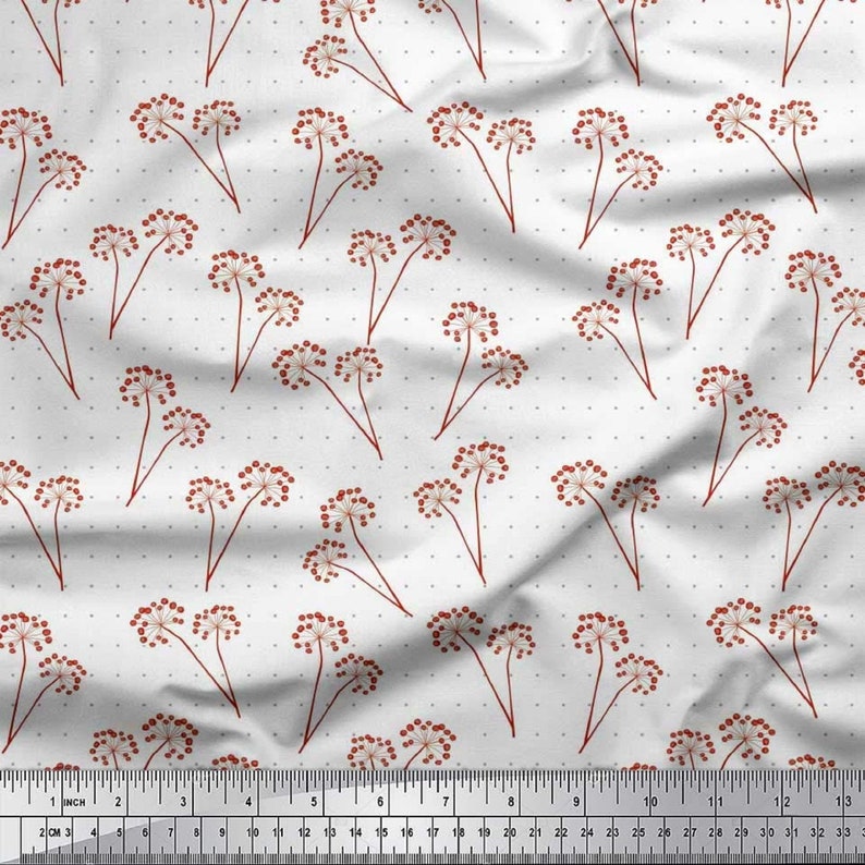 Blue Color Fabric Cotton Cambric Fabric SMIN-FL-1586A Sewing Fabric Crafting Decorative Fabric Black Sketch Floral Printed Fabric