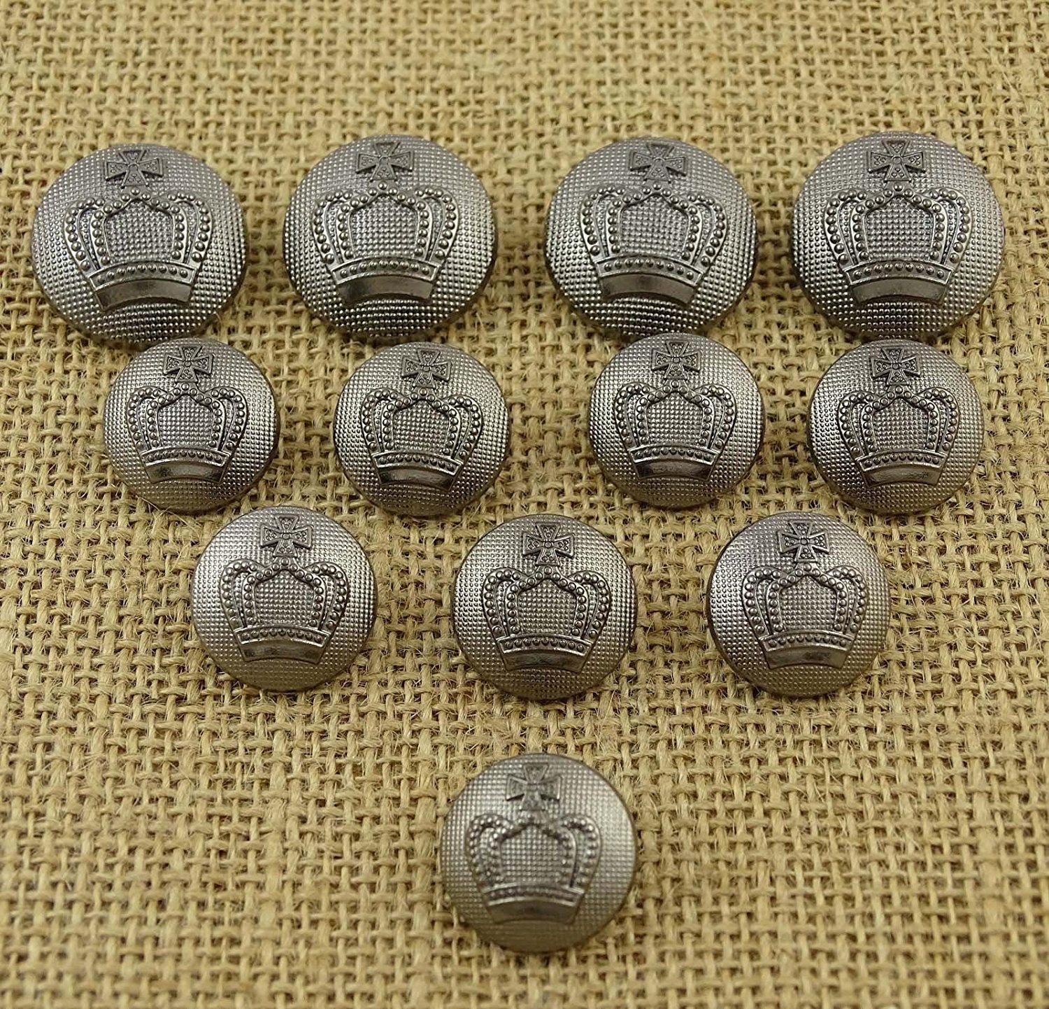 Decorative Round Gold Coat Suit Button Shank Blazer Sewing Embellishments 6 Pcs