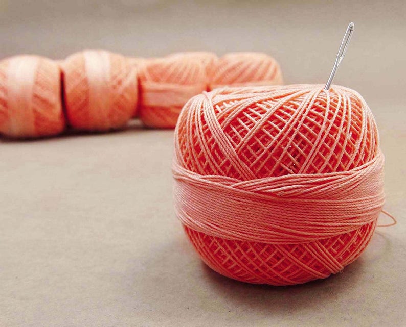 Salmon Anchor Thread AMT7A Lot Of 10 Pcs Cotton Thread Crochet Thread Embroidery Yarn Thread Knitting Thread