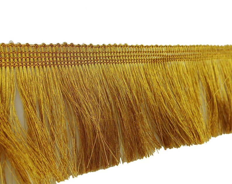 Metallic Gold Long Fringe Trim Decorative Lampshade Fringe Etsy