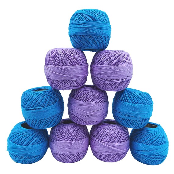 Frivolité de fil de l’artisanat, 10 Pcs Pcs Pcs violet et fil bleu, broderie tricot fil Mercerisé coton fil de fil, MMT823A b0a271 Frivolité de fil de l’artisanat, 10 Pcs Pcs Pcs violet et fil bleu, broderie tricot fil Mercerisé coton fil de fil, MMT823A b0a271