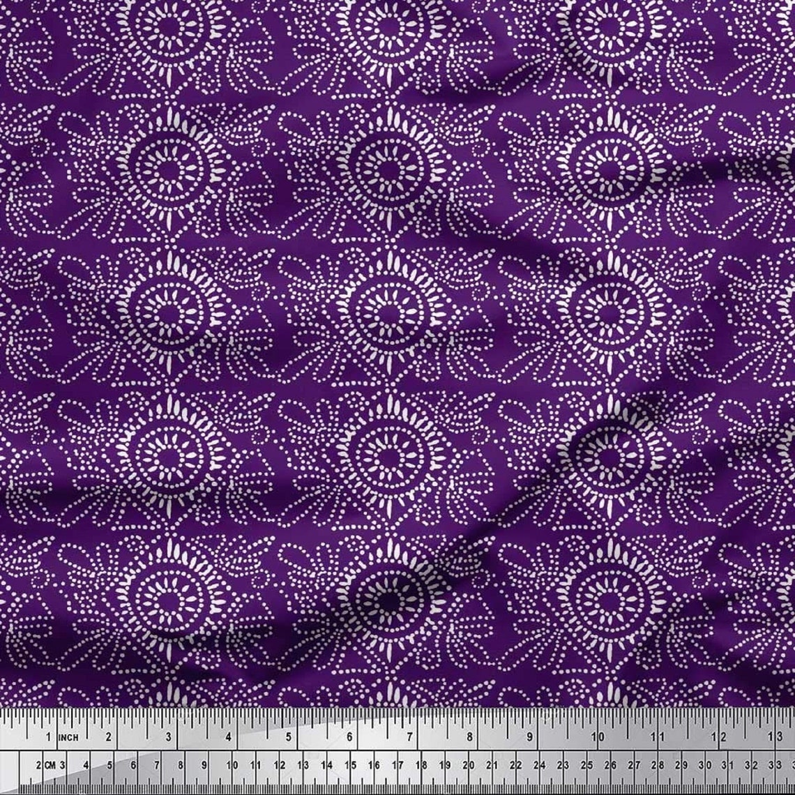 Block Print Fabric Cotton Cambric Fabric Sewing Fabric Etsy