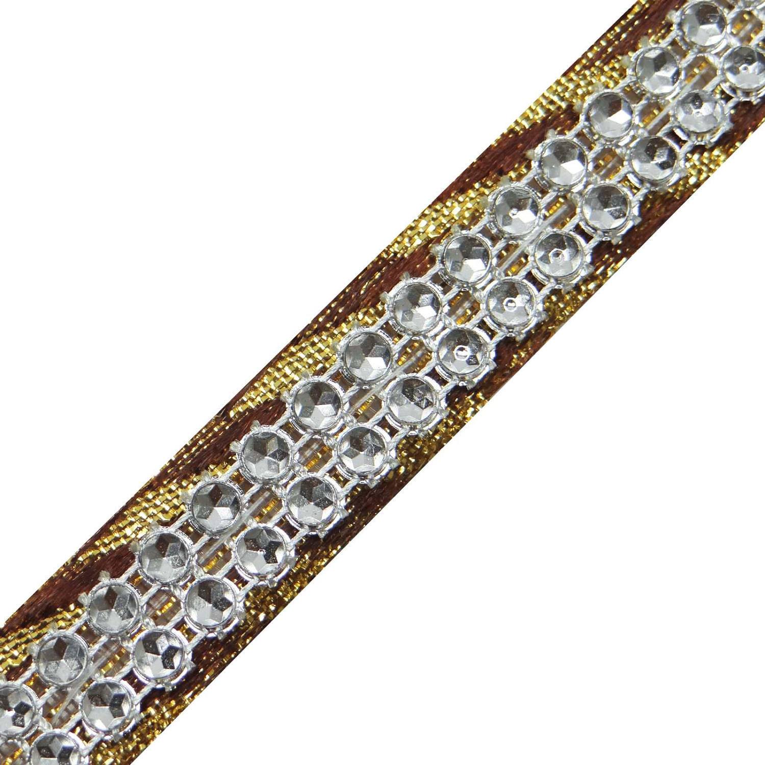 Thin Metallic Gold Beaded Ribbon Trim Sewing Trim Etsy