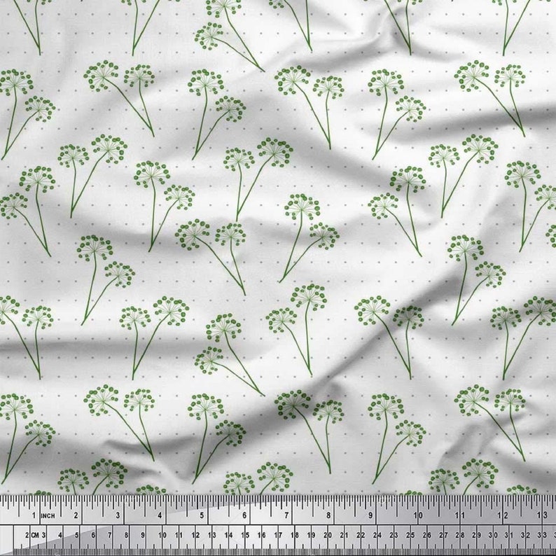 Blue Color Fabric Cotton Cambric Fabric SMIN-FL-1586A Sewing Fabric Crafting Decorative Fabric Black Sketch Floral Printed Fabric