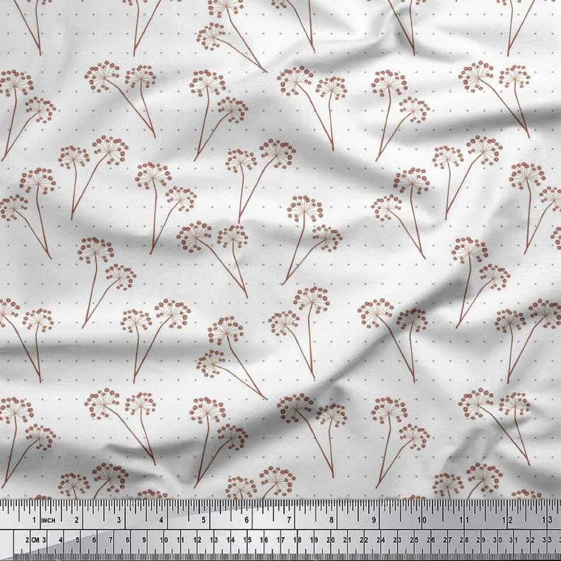 Blue Color Fabric Cotton Cambric Fabric SMIN-FL-1586A Sewing Fabric Crafting Decorative Fabric Black Sketch Floral Printed Fabric