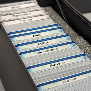 Magic the Gathering Organizer Cards: 57 Karten zur Organisation von MTG Sammelkarten, Divider für MTG