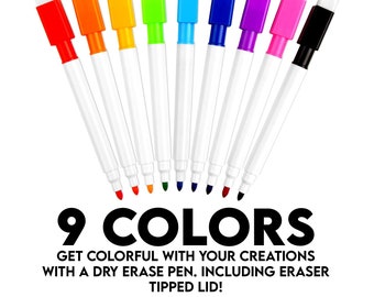 Mini Dry Erase Pen with Eraser Pad on Lid for Tesseract Tokens