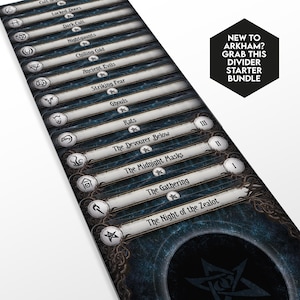 Lot de démarrage - Boîte de base (La nuit du zélote) + Set de cartes de joueur - Intercalaires de l'horreur à Arkham