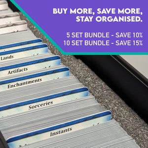 BUNDLE - Magic the Gathering Organizer Cards: 57 Cards for Organizing MTG Trading Cards Dividers for MTG