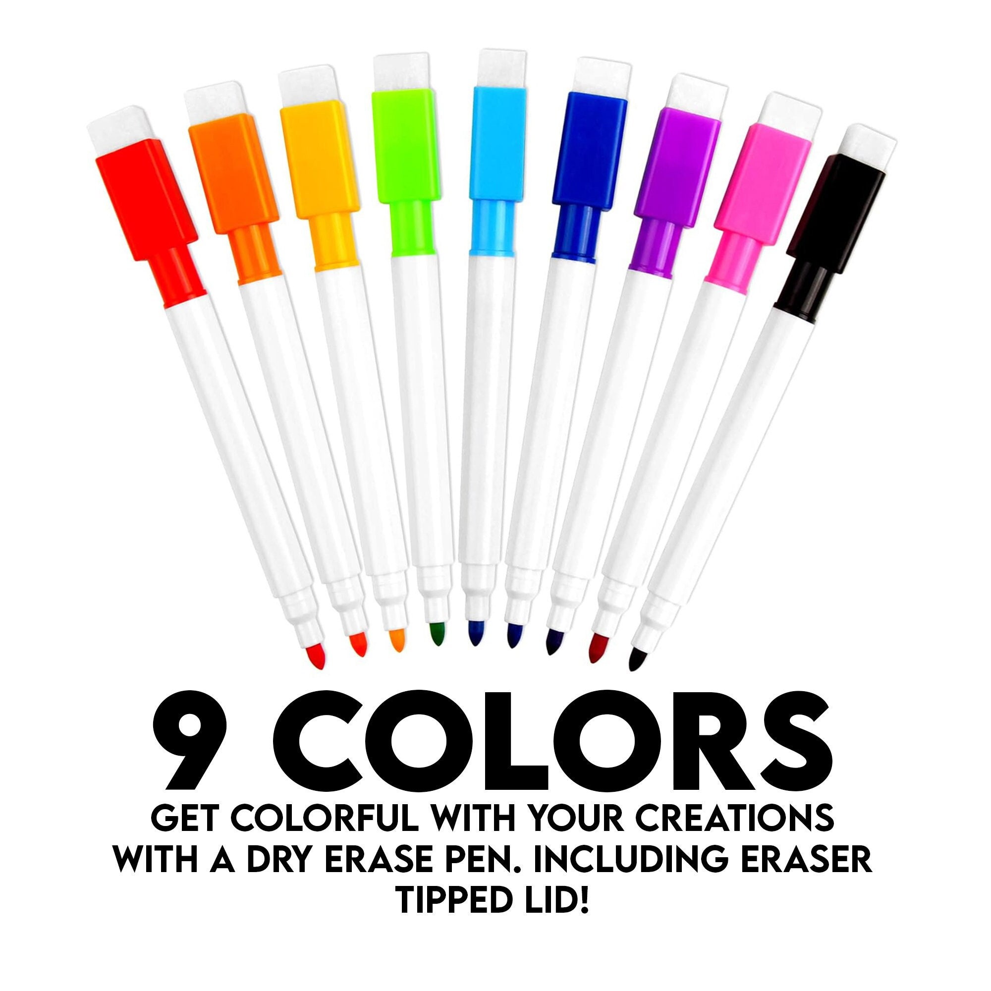 Dry Erase Markers 8 Pack Magnetic No Mess Whiteboard Marker Window Markers Erasable  Markers 
