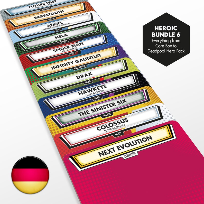 Heroic Bundle 6 'All-In' Option Marvel Champions Dividers German