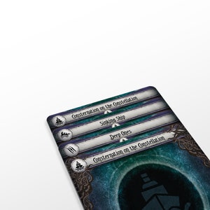 Costernazione sulla costellazione - Contenuto creato dai fan - Arkham Horror Dividers - 4 pezzi