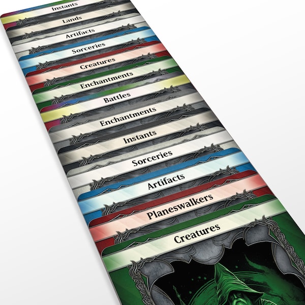 Sorcerer Set - Magic the Gathering Dividers / Organizer Cards - 57pcs