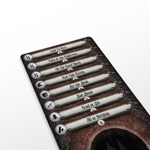 Conjunto de cenários para imprimir e jogar - Arkham Horror Dividers - 10 peças