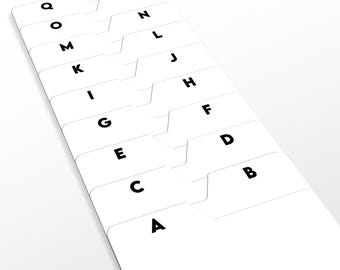 Séparateurs de base alphabétiques pour ranger les jeux de cartes à collectionner - 26 pièces