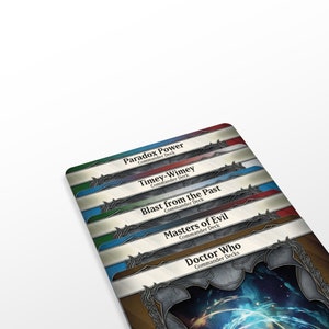 Juego de tarjetas organizadoras y divisoras de Dr Who Commander de Magic the Gathering, 4 unidades