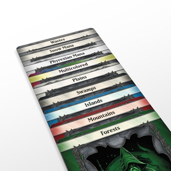 Lands Set - Magic the Gathering Dividers / Organizer Cards - 5pcs