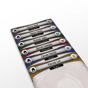 The Scarlet Keys Named Ermittler Sets - Arkham Horror Dividers - 6Stk