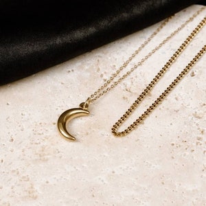 Moon Necklace, Crescent Moon Necklace, Silver Moon Necklace, Silver Crescent Moon, Gold Crescent Moon Necklace, Moon Necklace, Crescent Moon