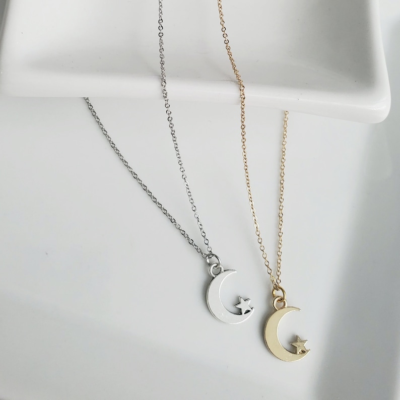Moon Necklace Moon Necklace Gold Crescent Moon Necklace Crescent Moon Silver Crescent Moon Crescent Moon Necklace Silver Moon Necklace
