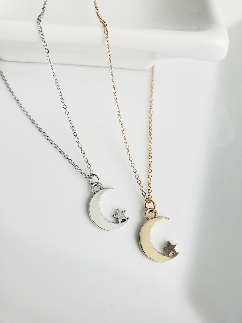 Moon Necklace Moon Necklace Gold Crescent Moon Necklace Crescent Moon Silver Crescent Moon Crescent Moon Necklace Silver Moon Necklace